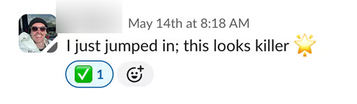 Client feedback